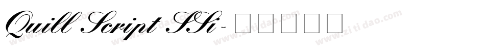 Quill Script SSi字体转换
